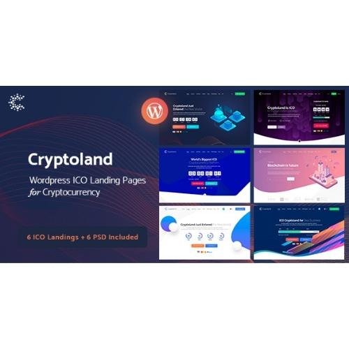 Crypto-land - Crypto Currency Landing Page WordPress Theme